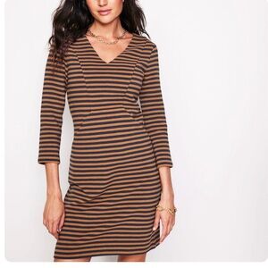 Striped V-Neck Dress